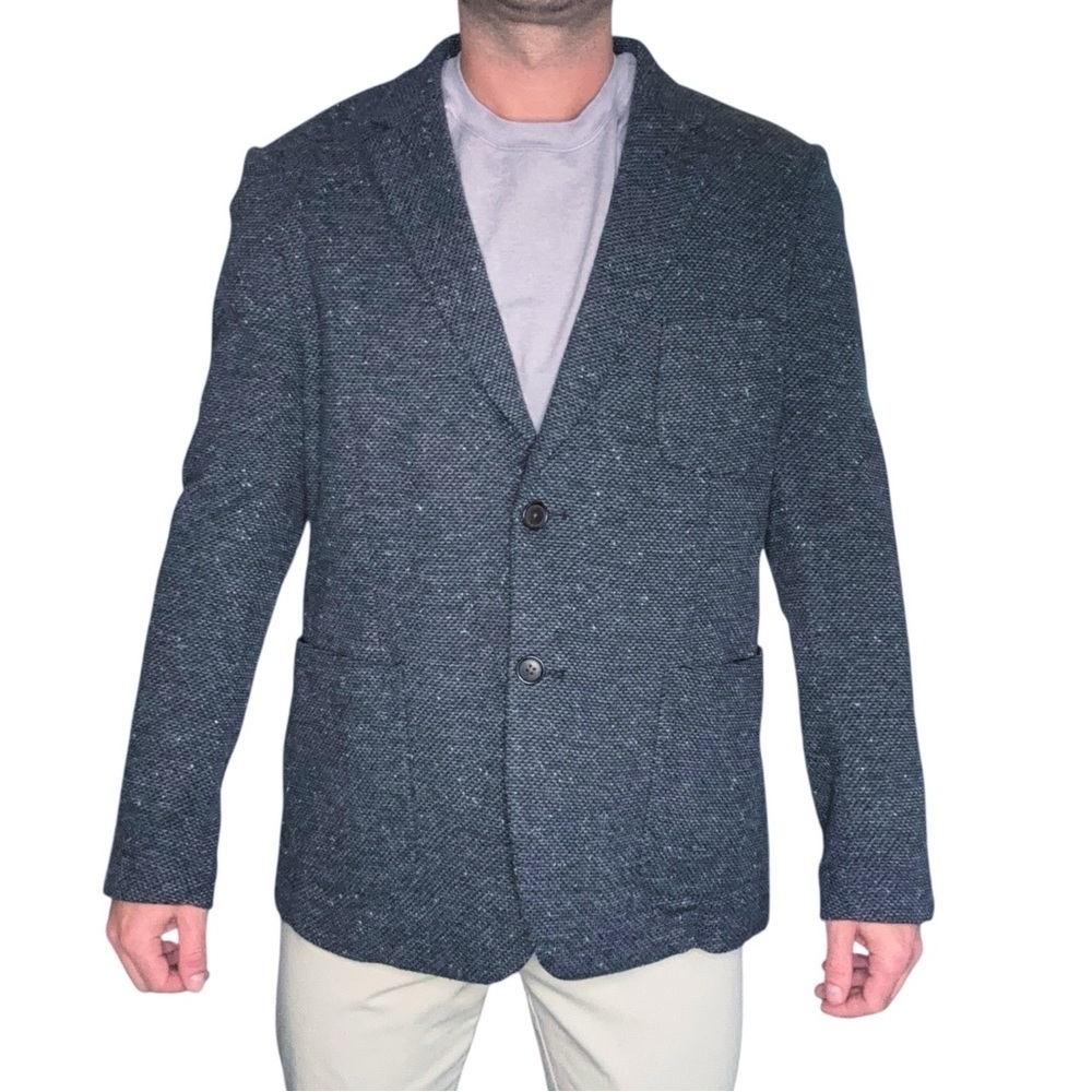 Frank & Oak Men’s Unstructured Blazer Jacket Size 42R Blue